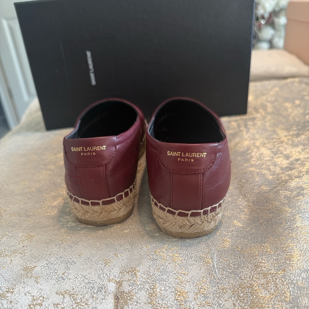 Saint Laurent Burgundy Espadrilles for Women - Picture 4 of 6